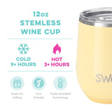 Swig Life Swig Life Shimmer Buttercup Stemless Wine Cup (12oz) - Little Miss Muffin Children & Home