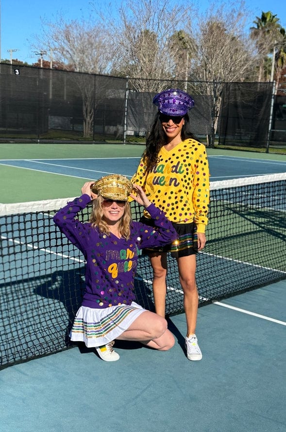 Mardi Gras Creations Mardi Gras Creations ASP Adult MARDI QUEEN V-Neck Pullover - Yellow Haze - Little Miss Muffin Children & Home