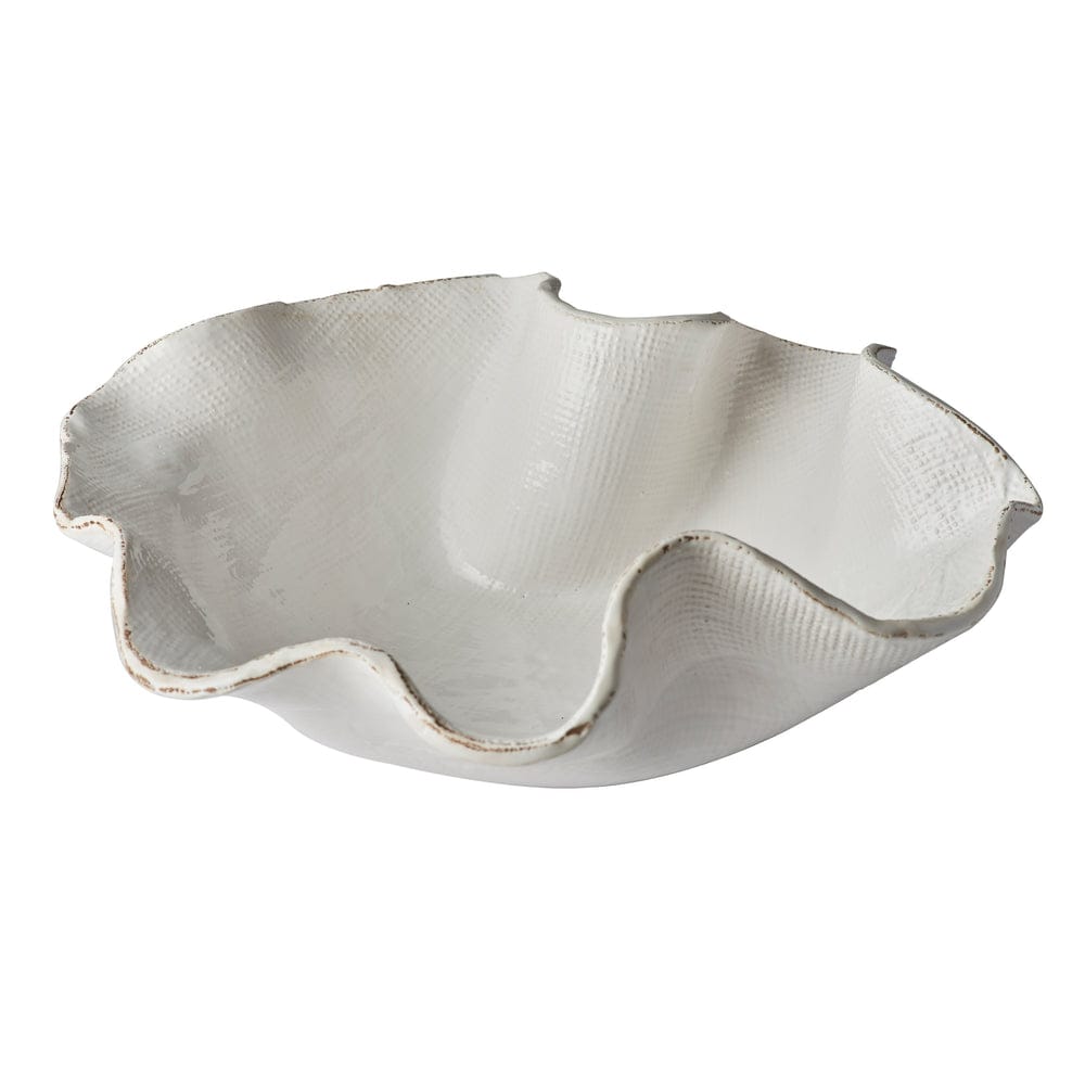 Large White Atelier Free Form Textured Bowl