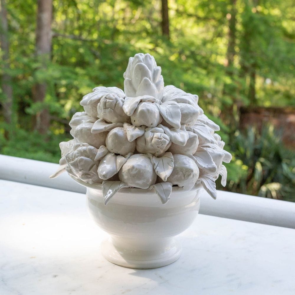 Lemon & Artichoke Topiary in Ivory