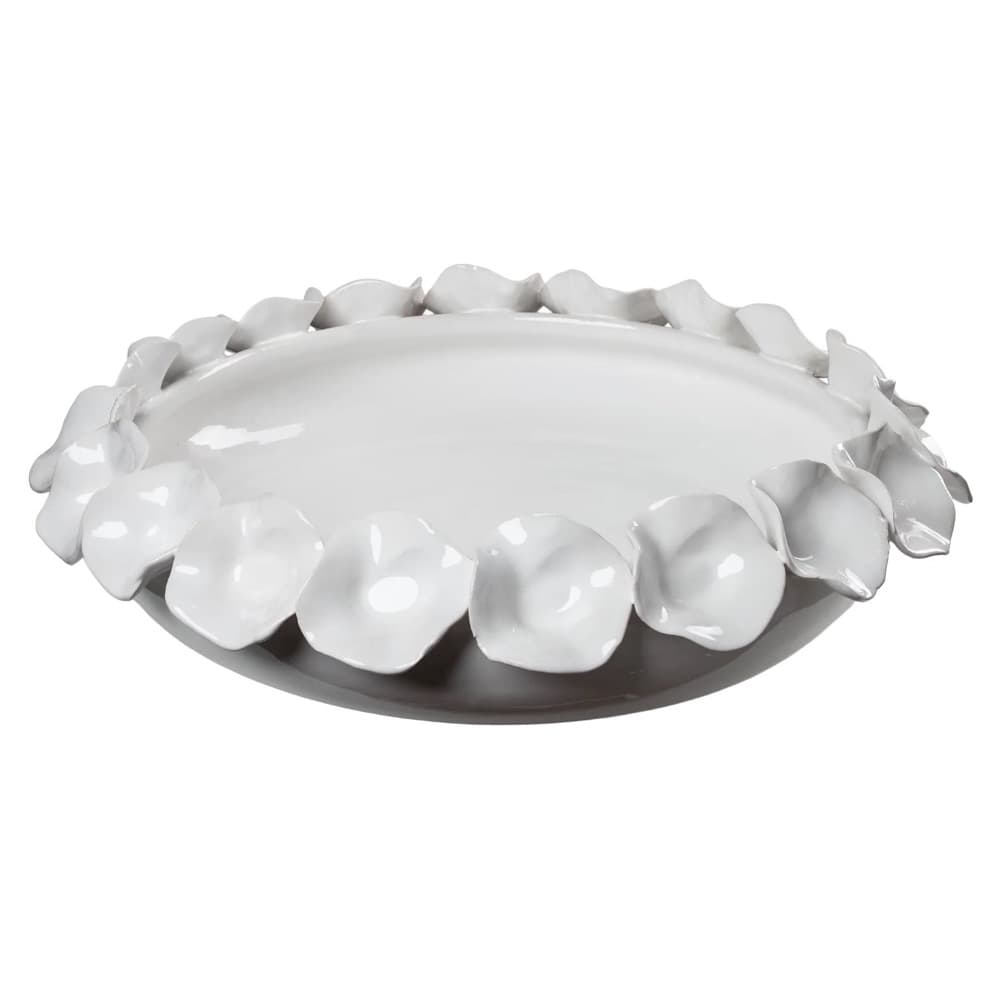 Nasturtium White Bowl with Petals