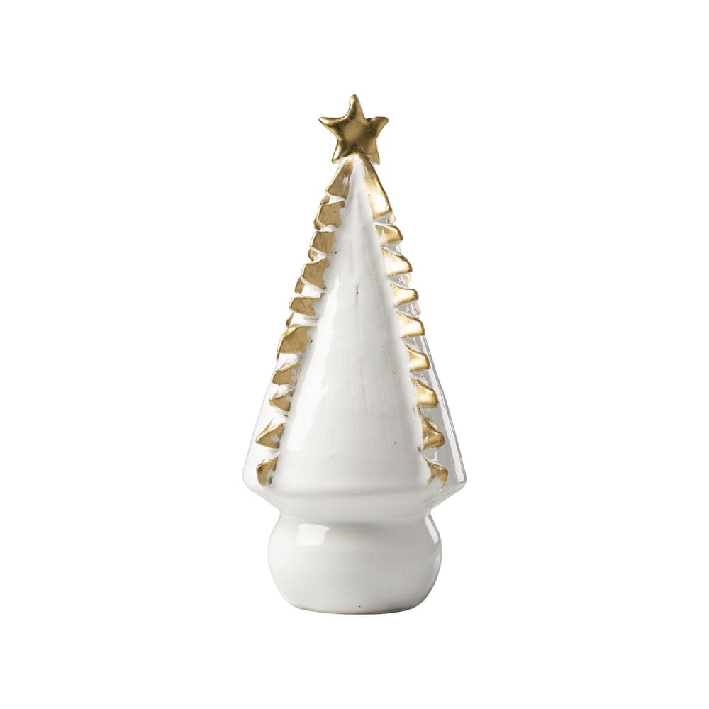 Large White Christmas Tree with Gold Tipped Branches