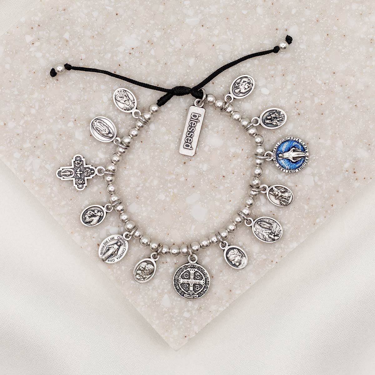My Saint My Hero Glory Saints & Angels Bracelet in Black - Little Miss Muffin Children & Home
