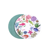 Beatriz Ball VIDA Croc Reversible 15.5" Round Placemats Set of 4 (Coastal)