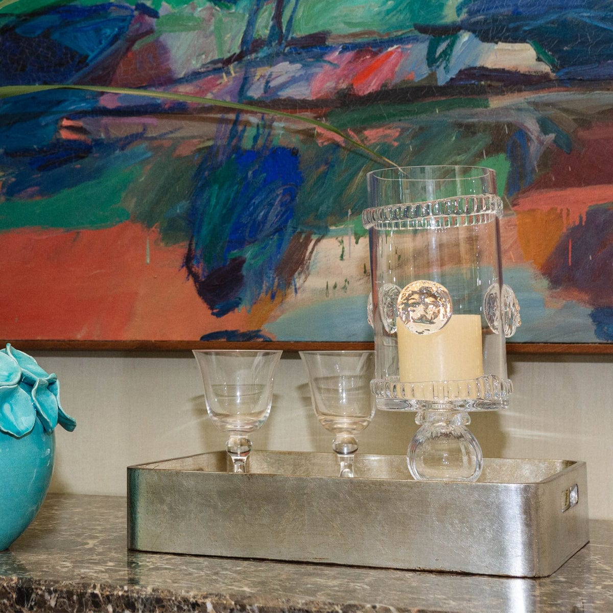 Abigail's Home Decor Abigail's Tray Large Rectangular Two Handled Silver Finish - Little Miss Muffin Children & Home