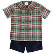 Christmas Plaid Dressy Short Set