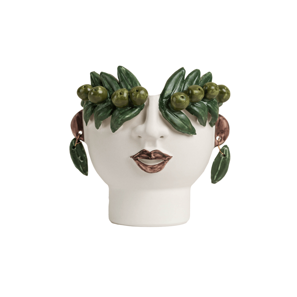 Studio Z Cachepot, Small Head with Olives