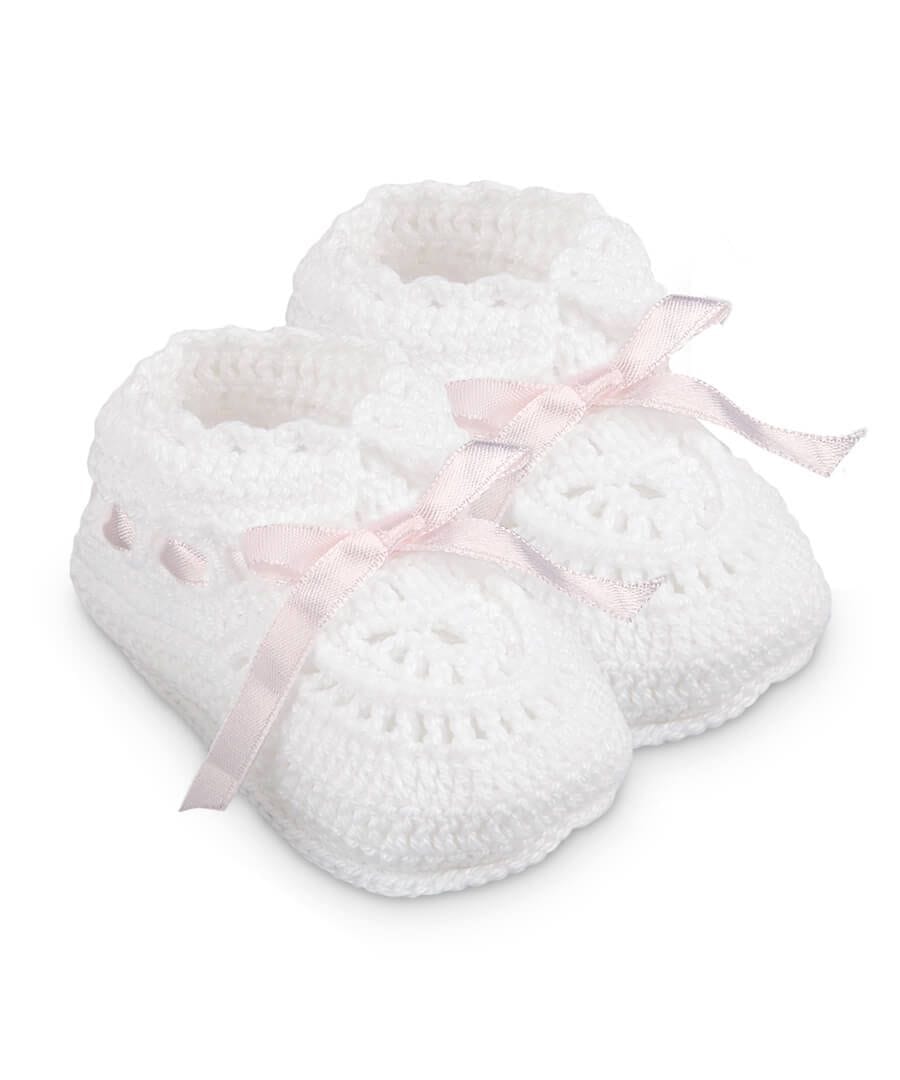 Jefferies Socks Hand Crochet Ribbon Bootie - Little Miss Muffin Children & Home