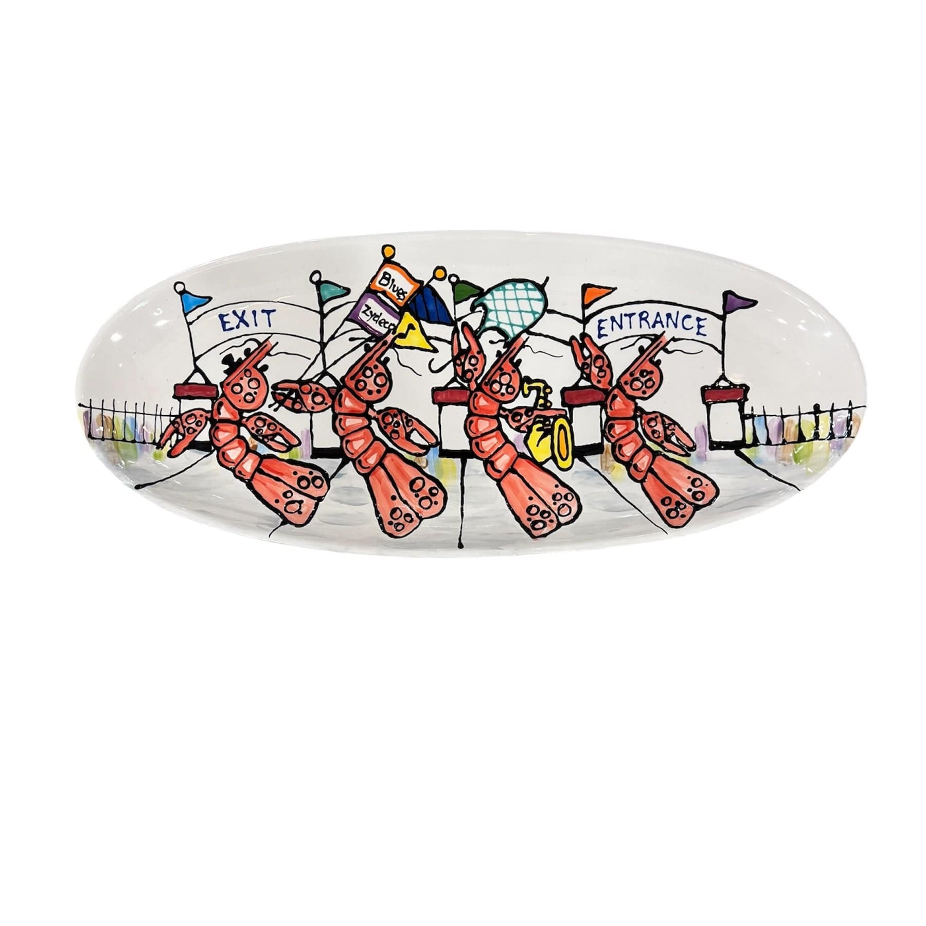 Jan Salzer Art Jan Salzer Jazz Fest Large French Bread Platter - Little Miss Muffin Children & Home