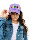 SongLily Mardi Gras Chenille Mambo Baseball Cap