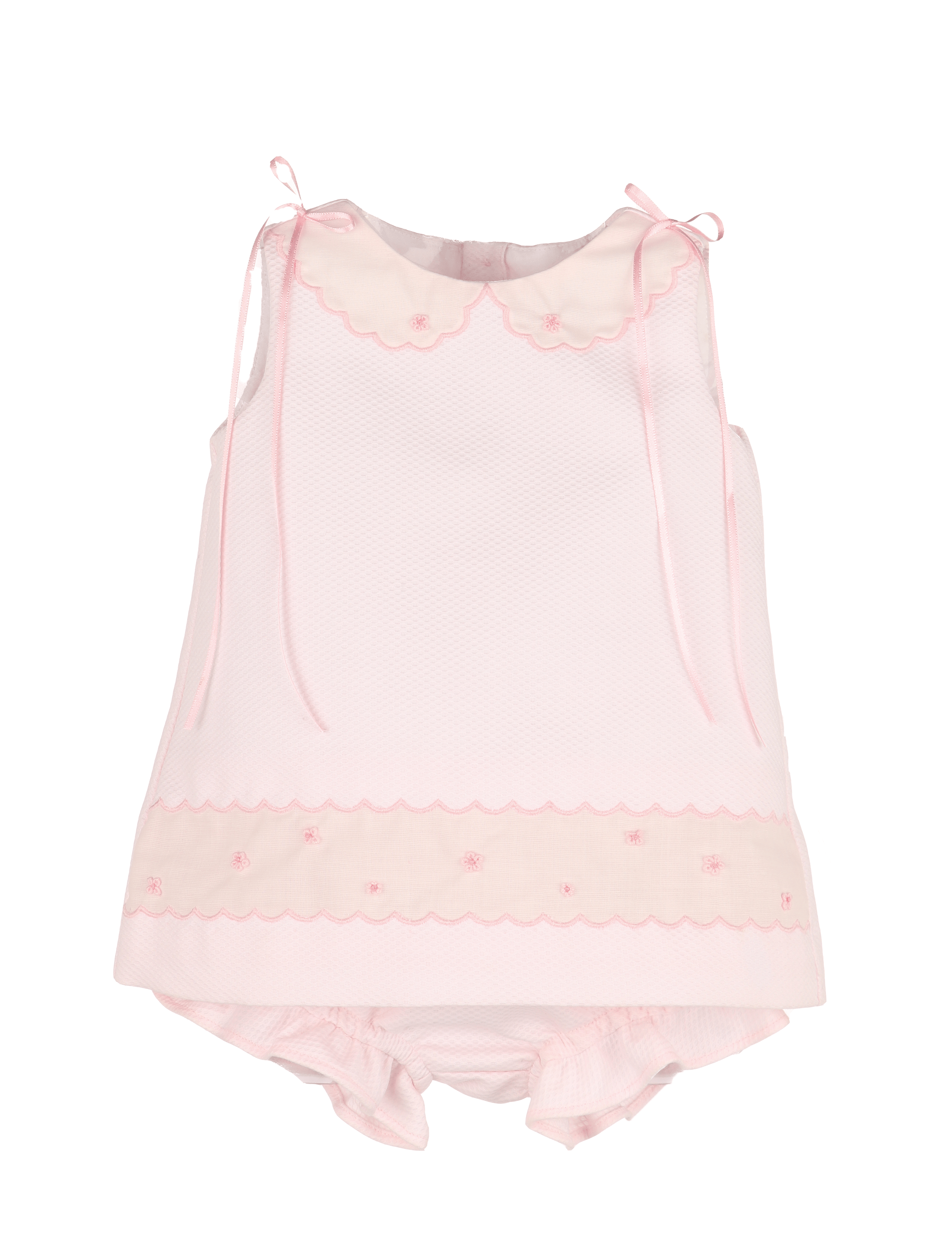 Pink Pique Collar Set