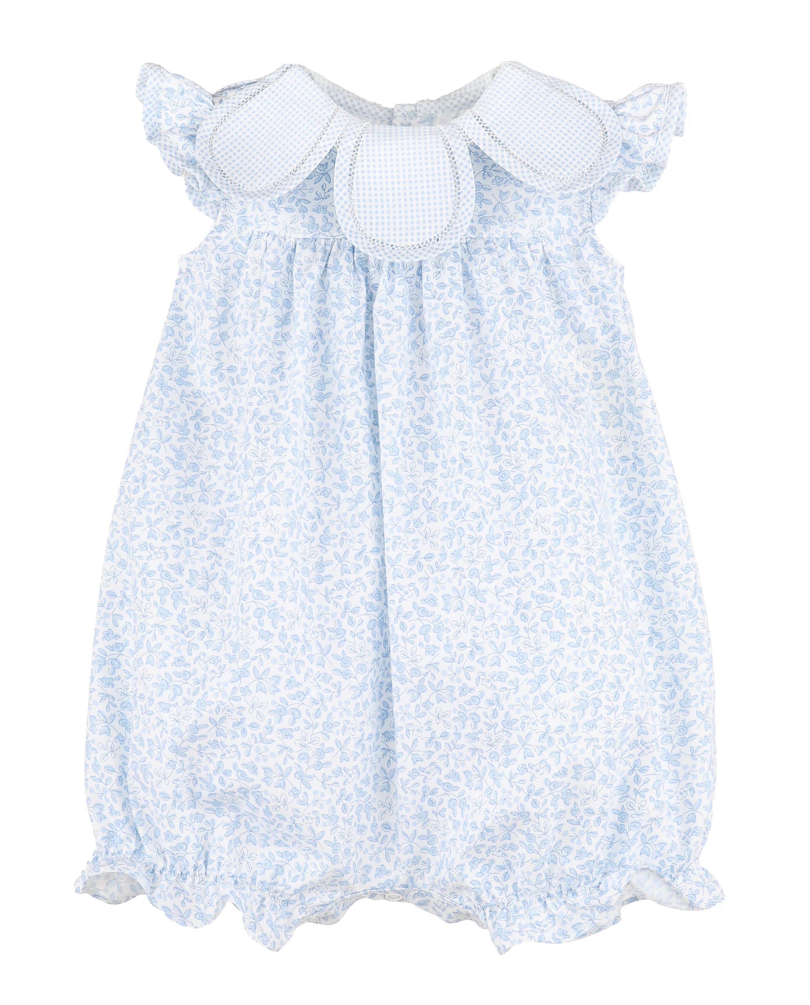 Casero & Associates Blue BB Blooms Petal Playsuit - Little Miss Muffin Children & Home