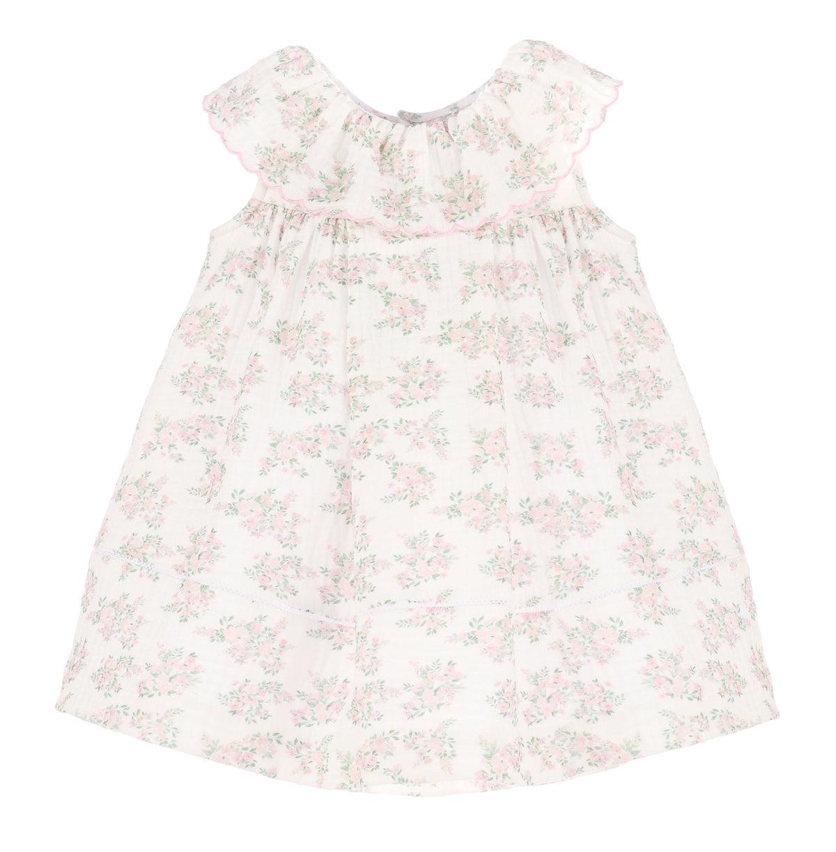 Pink Floral Bluffs Ruffle Dress