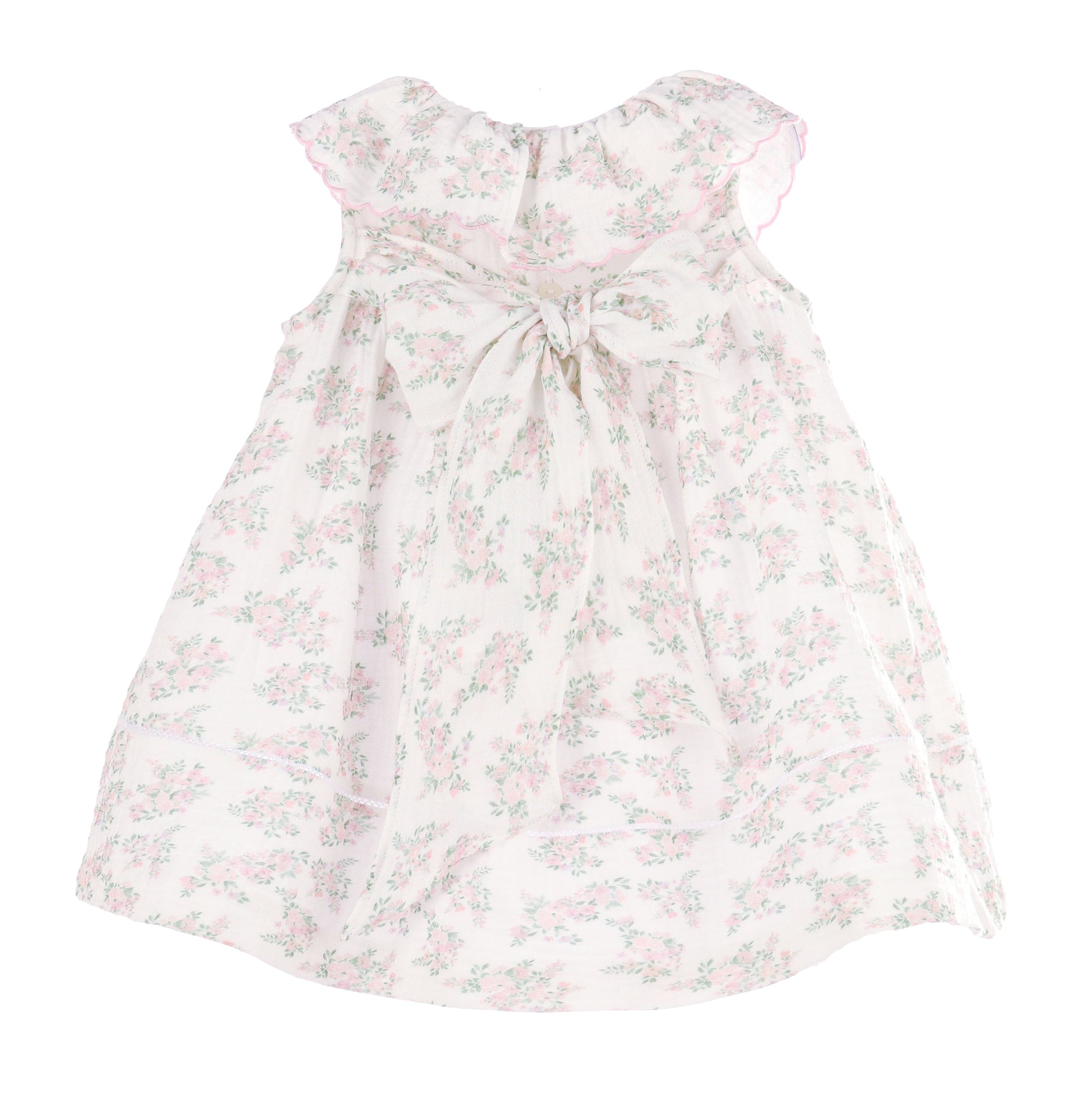 Pink Floral Bluffs Ruffle Dress