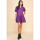 Pinch Pinch Tiered Mini Babydoll Dress in Plum - Little Miss Muffin Children & Home