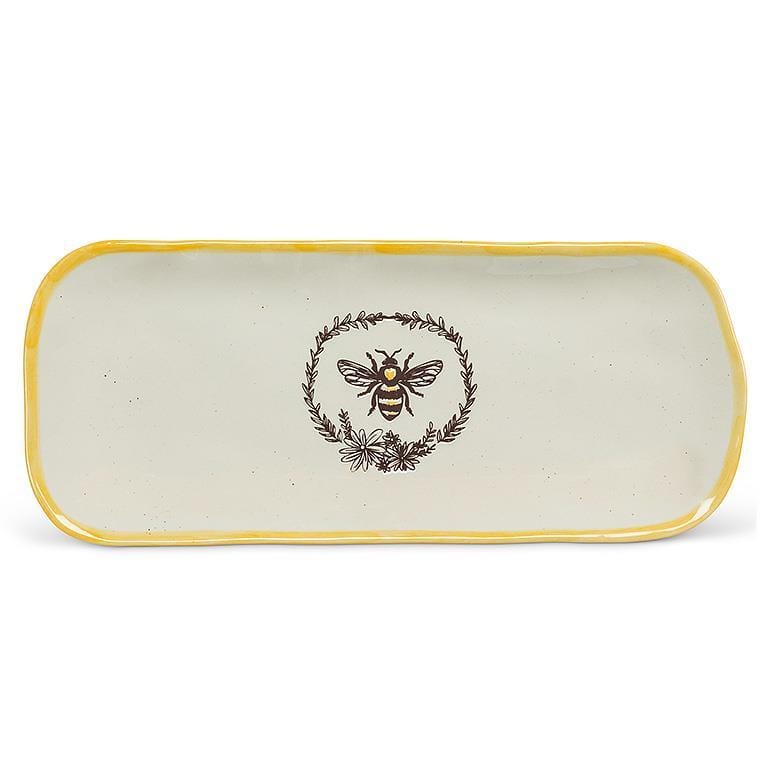 Abbott Abbott Bee in Wreath Long Platter - Little Miss Muffin Children & Home