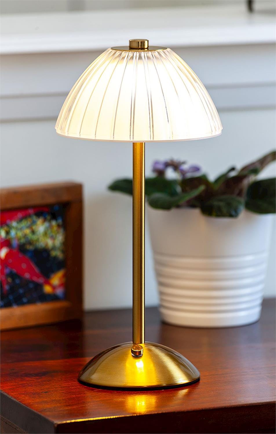 Abbott Abbott Fancy Shade LED Table Light 12"H Gold/White - Little Miss Muffin Children & Home