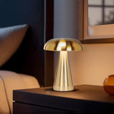 Abbott Abbott Metallic Mushroom LED Table Light - 8"H Brushed Gold - Little Miss Muffin Children & Home