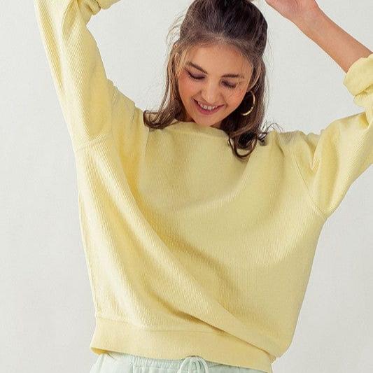Urban Daizy Urban Daizy Emily Oversized Vintage Wash Sweater - Little Miss Muffin Children & Home