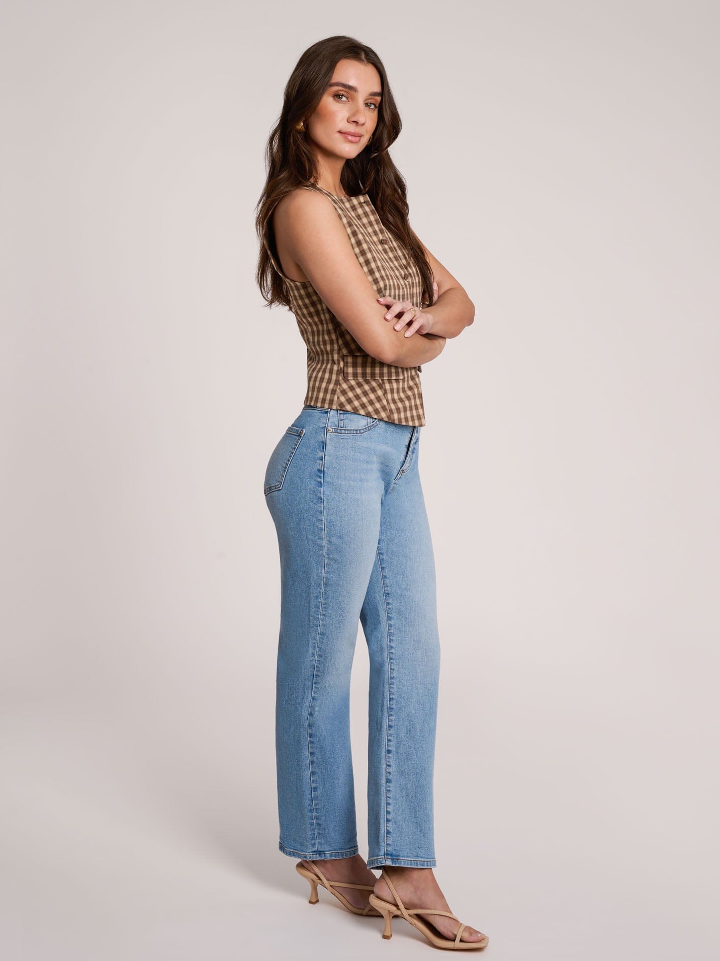 Yoga Jeans Yoga Jeans Chloe Straight Jeans - High Rise - 30" in Flora - Little Miss Muffin Children & Home