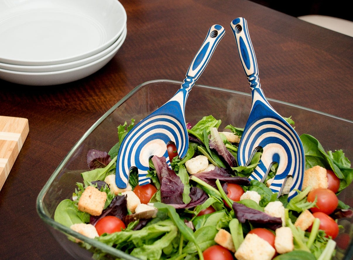 Island Bamboo Island Bamboo 9" Blue Pakka Salad Leaf - Little Miss Muffin Children & Home