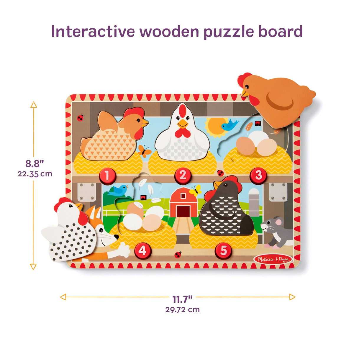 Melissa & Doug Happy Hens Push to Pop Puzzle - Little Miss Muffin Children & Home
