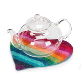 Abbott Abbott Rainbow Stripe Heart Trivet - Little Miss Muffin Children & Home