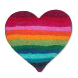 Abbott Abbott Rainbow Stripe Heart Trivet - Little Miss Muffin Children & Home