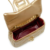 Zomi Gems Classic Quilted Stud Handbag in Gold