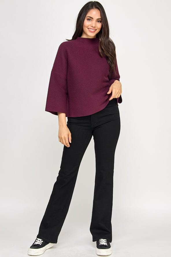 Ellison Not Your Casual Top - Merlot - Little Miss Muffin Children & Home