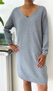 Loowie Loowie Italian Cozy Sweater Dress in Grey - Little Miss Muffin Children & Home