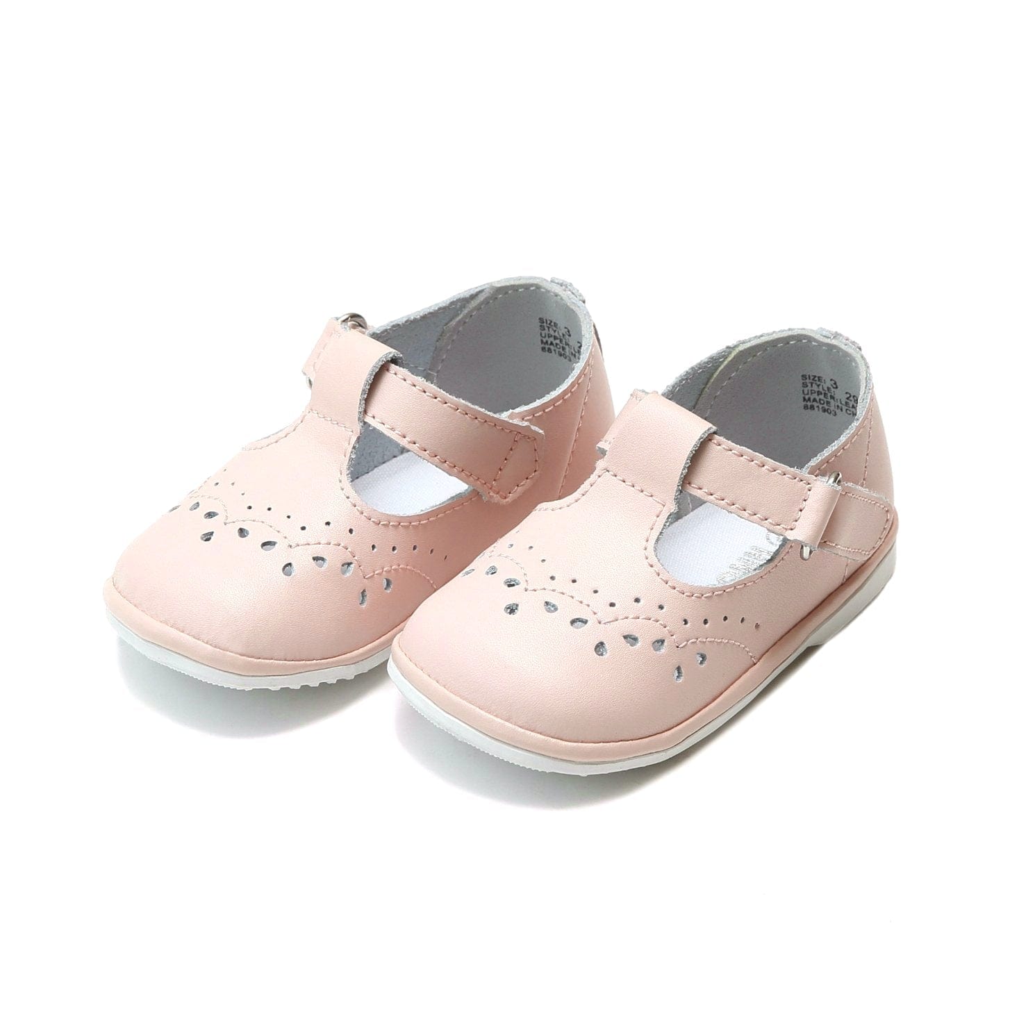 L'Amour Shoes L'Amour Birdie Leather T-Strap Mary Jane in Pink - Little Miss Muffin Children & Home