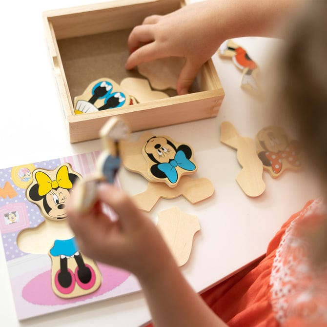 Melissa & Doug Disney Minnie Wooden Mix & Match Dress-Up Puzzle - Little Miss Muffin Children & Home