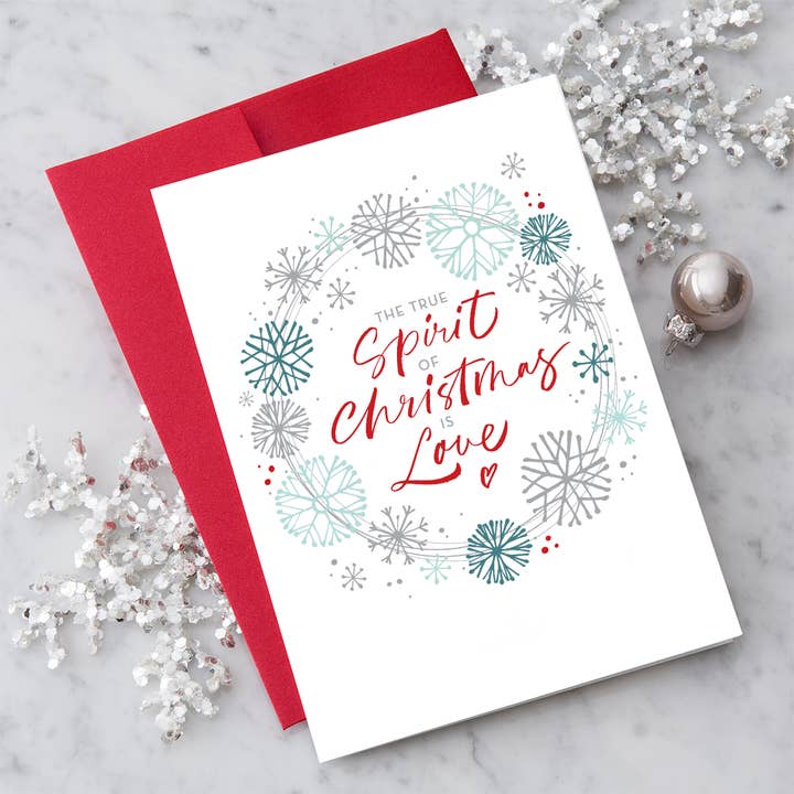 Design with Heart "The True Spirit of Christmas is Love" Greeting Card - Little Miss Muffin Children & Home