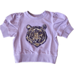 girls ight purple sweatshirt with lsu tiger face