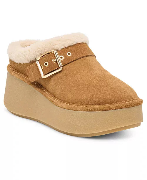 Dolce Vita Oslo Plush Platform Slip-On Shoe – Light Brown Suede