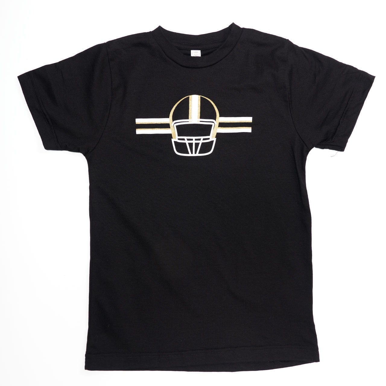 Bon Temps Boutique Black & Gold Helmet Tee - Little Miss Muffin Children & Home