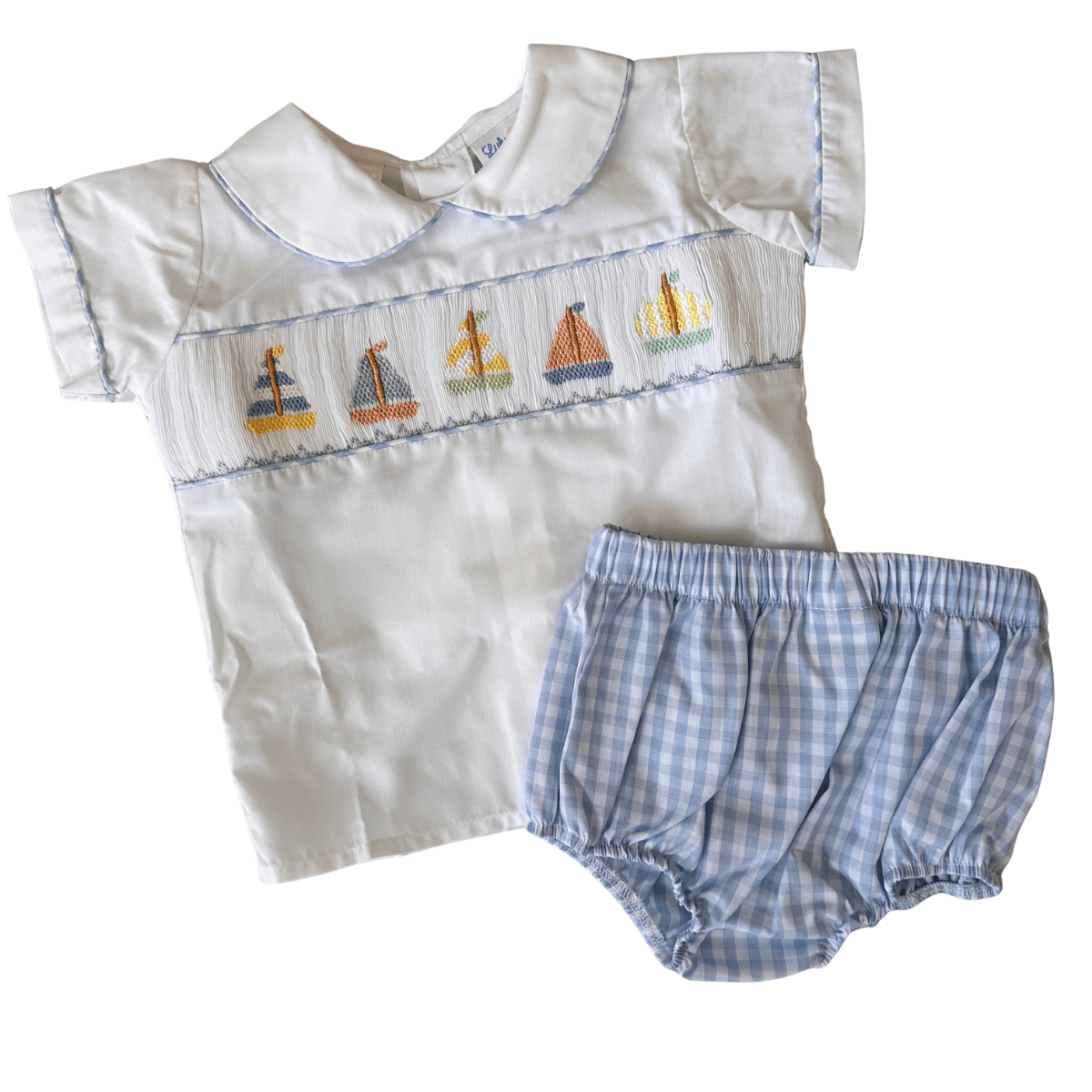 Sailboat Smocked Champ Bloomer Set