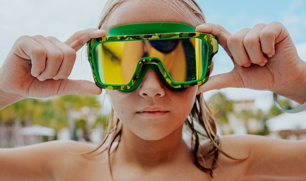 bling2o swim goggles Bling2o Guerilla Green Camo Print Swim Goggles