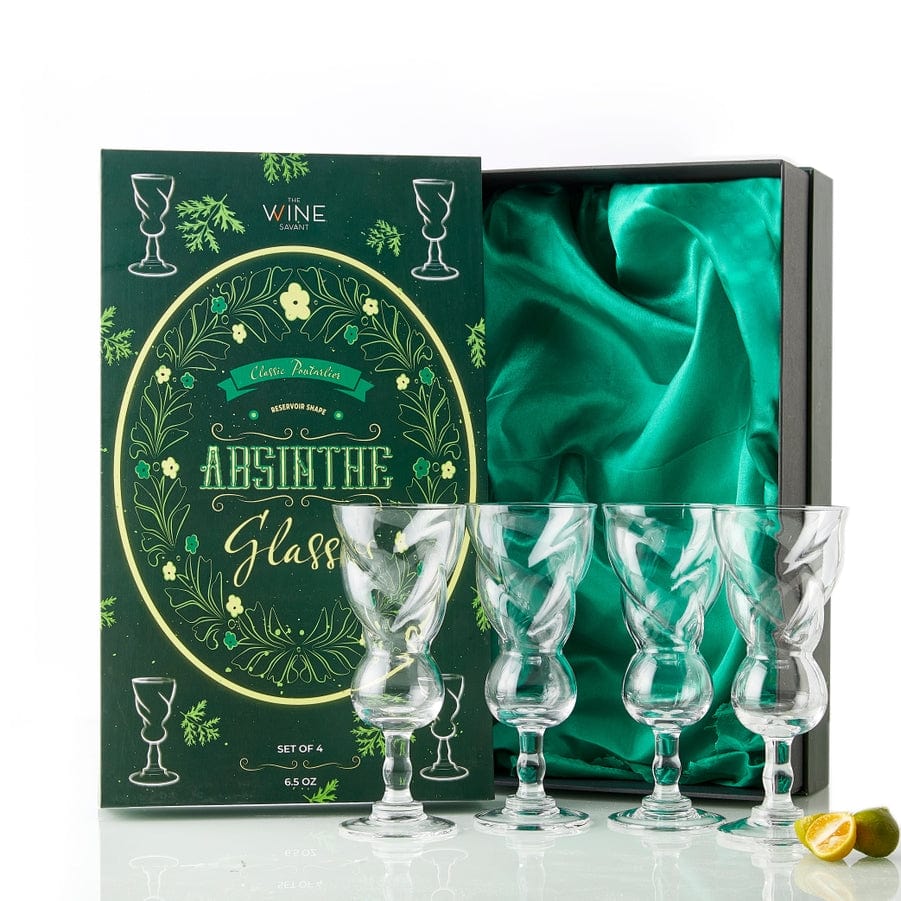 set of 4 absinthe glasses