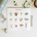 Emily Lex Studio 2025 Watercolor Bouquets Calendar