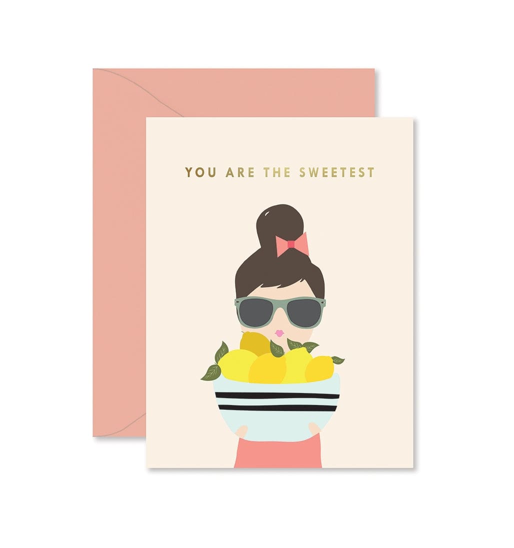 Ginger P Designs Lemon Lady Thank You Greeting Card - Little Miss Muffin Children & Home