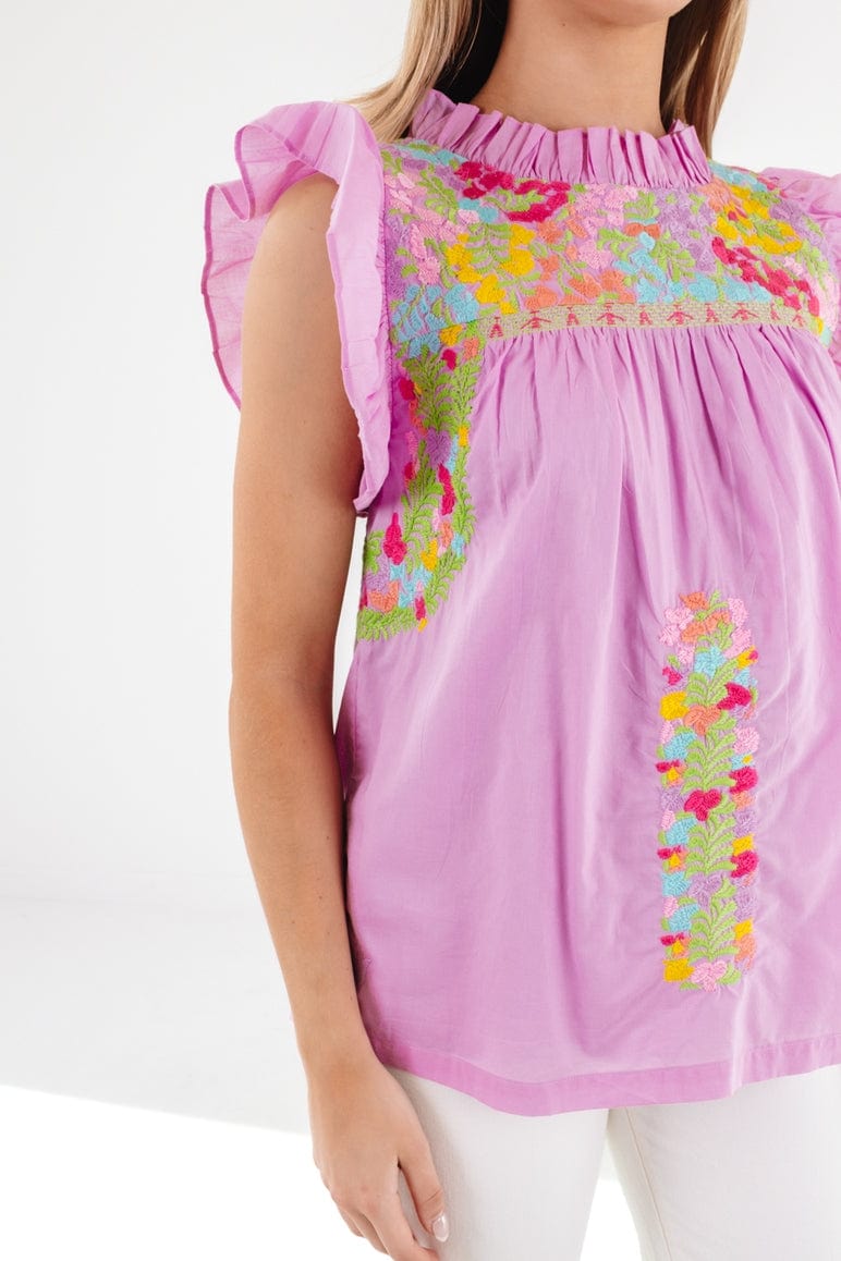 J.Marie Collections J.Marie The Harlyn Ruffle Neck Top - Little Miss Muffin Children & Home