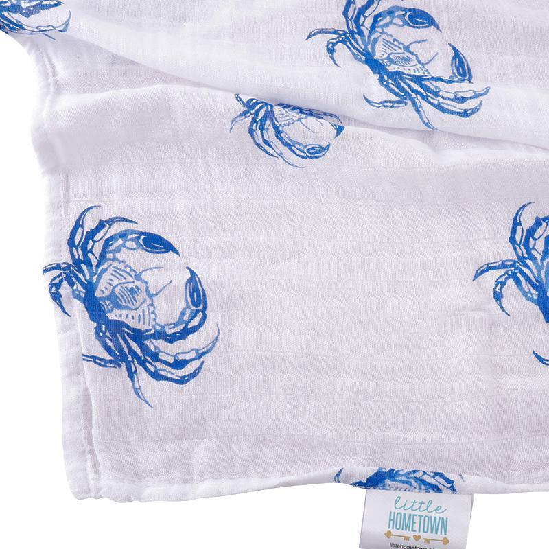 Blue Crab Swaddle Blanket
