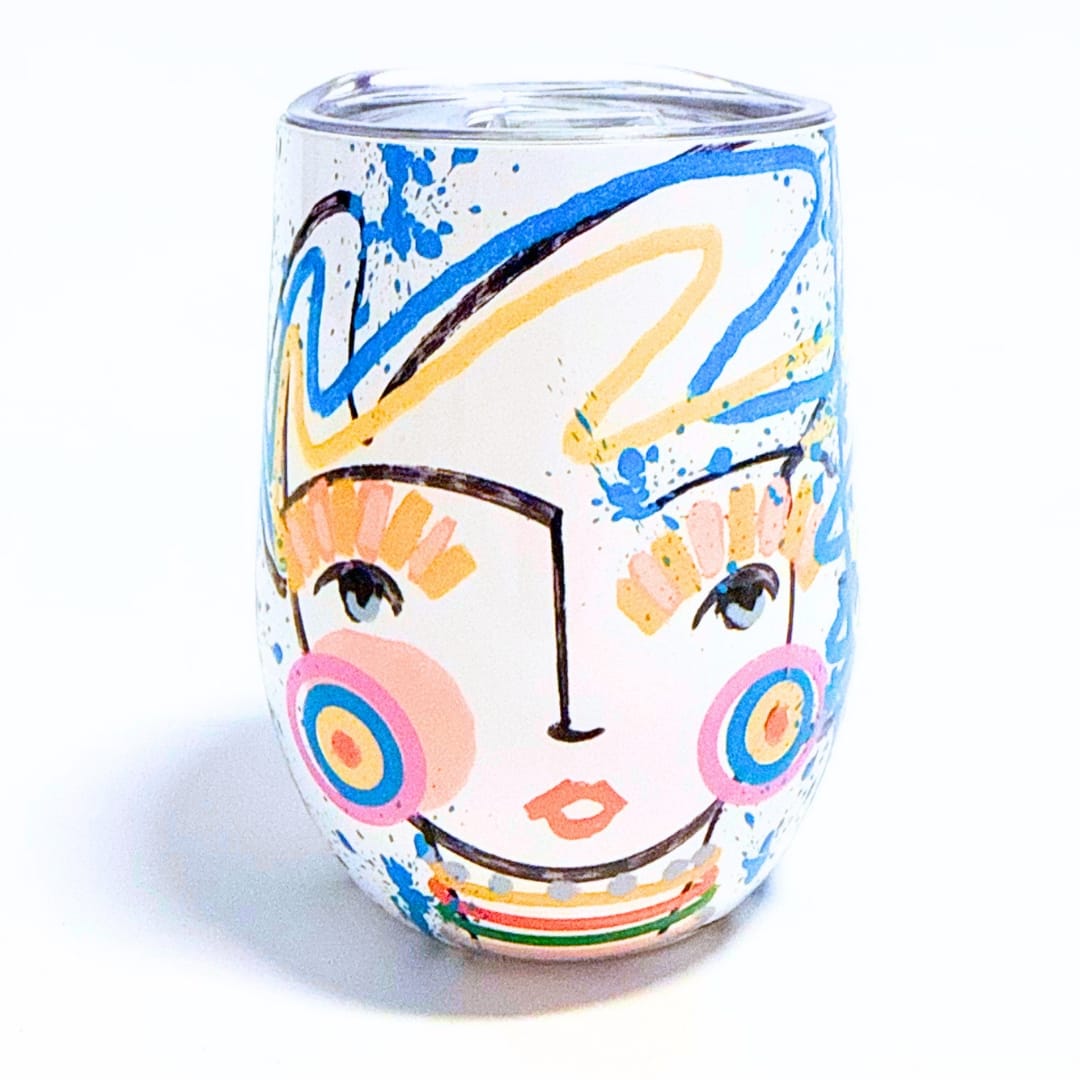 Going to Nantucket 12 oz insulated wine tumbler by Windy O'Connor Art