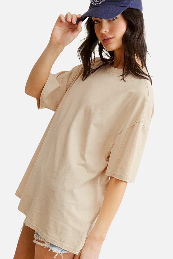 La Miel La Miel Mineral Washed Short Sleeve Oversized Top - Little Miss Muffin Children & Home