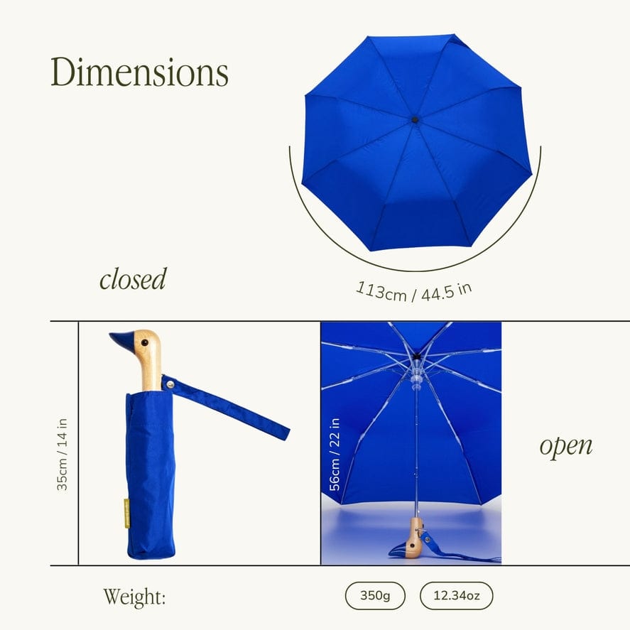 Original Duckhead Royal Blue Compact Eco-Friendly Wind Resistant Umbrella - Little Miss Muffin Children & Home