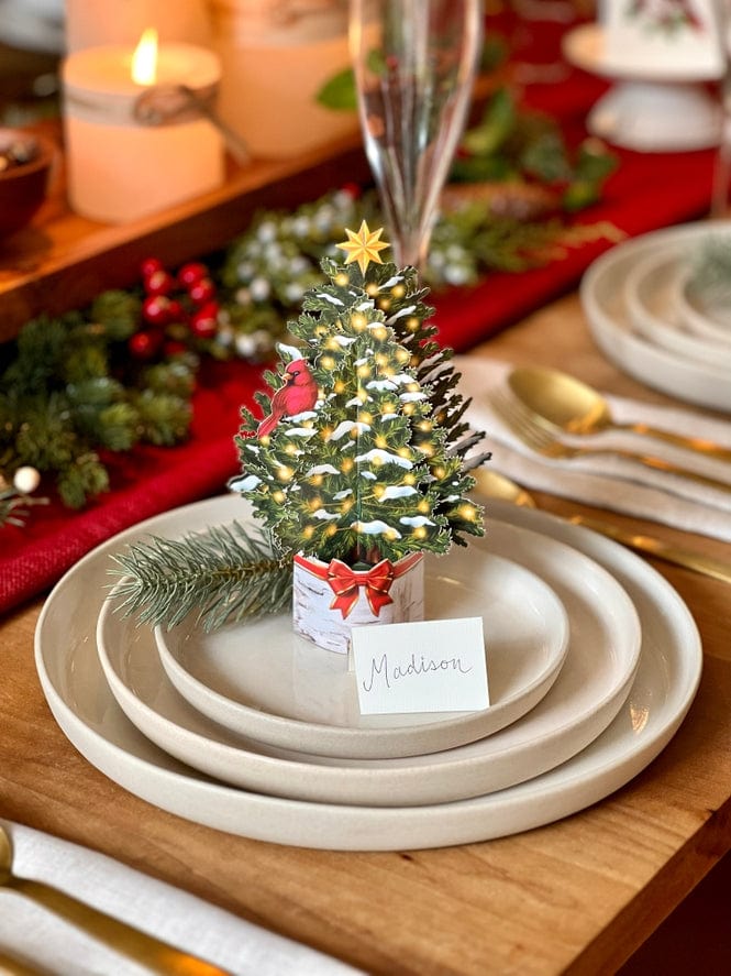 FreshCut Paper FreshCut Paper Merry Mini Tree Pop-Up Greeting Card - Little Miss Muffin Children & Home