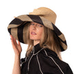 Shebobo Audrey 7" Wide Brim Big Bow Two Tone Straw Sun Hat - Little Miss Muffin Children & Home