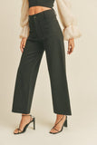 Miou Muse Wide Leg Ponte Pants with Patch Pockets